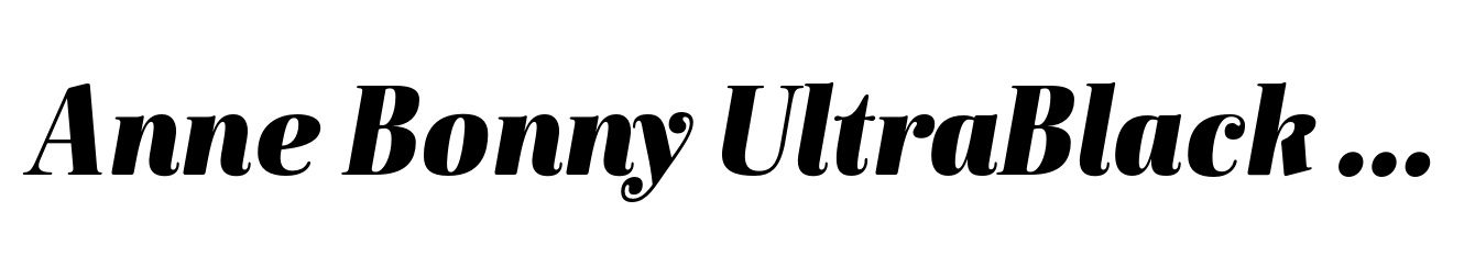 Anne Bonny UltraBlack Italic